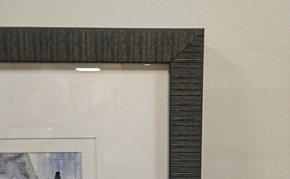 'At the Dawn A' Abstract with Distressed Black Frame