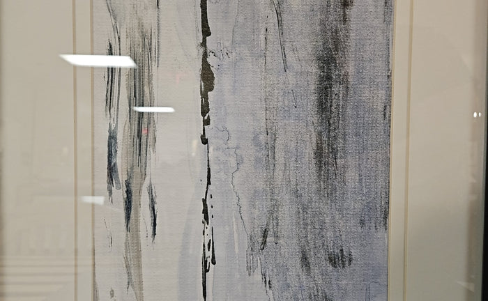 'At the Dawn B' Abstract with Distressed Black Frame