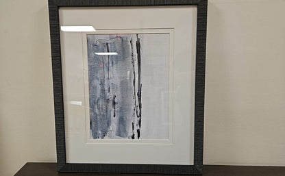 'At the Dawn D' Abstract with Distressed Black Frame