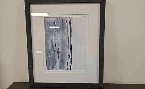 'At the Dawn D' Abstract with Distressed Black Frame