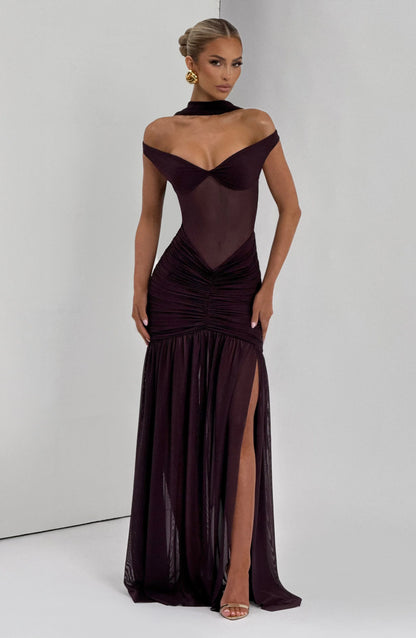 Alaia Maxi Dress - Plum