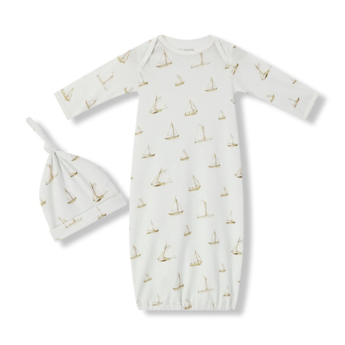 BA - Bamboo NB Gown & Hat (pattern options)