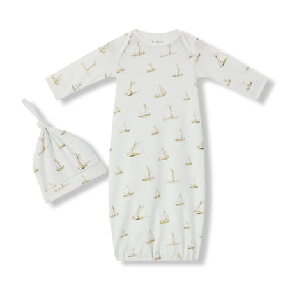 BA - Bamboo NB Gown & Hat (pattern options)