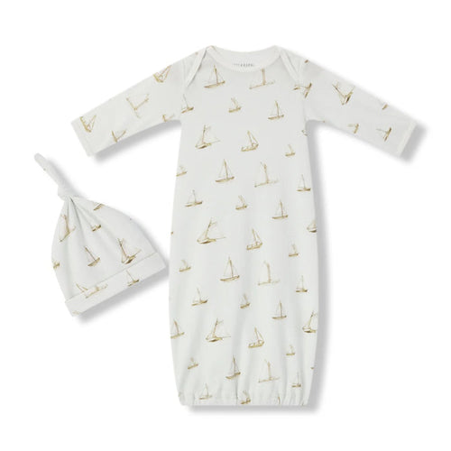 BA - Bamboo NB Gown & Hat (pattern options)