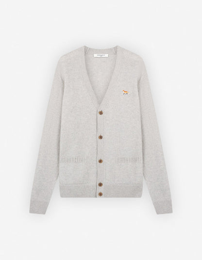 Baby Fox Patch Regular Cardigan Light Grey Melange