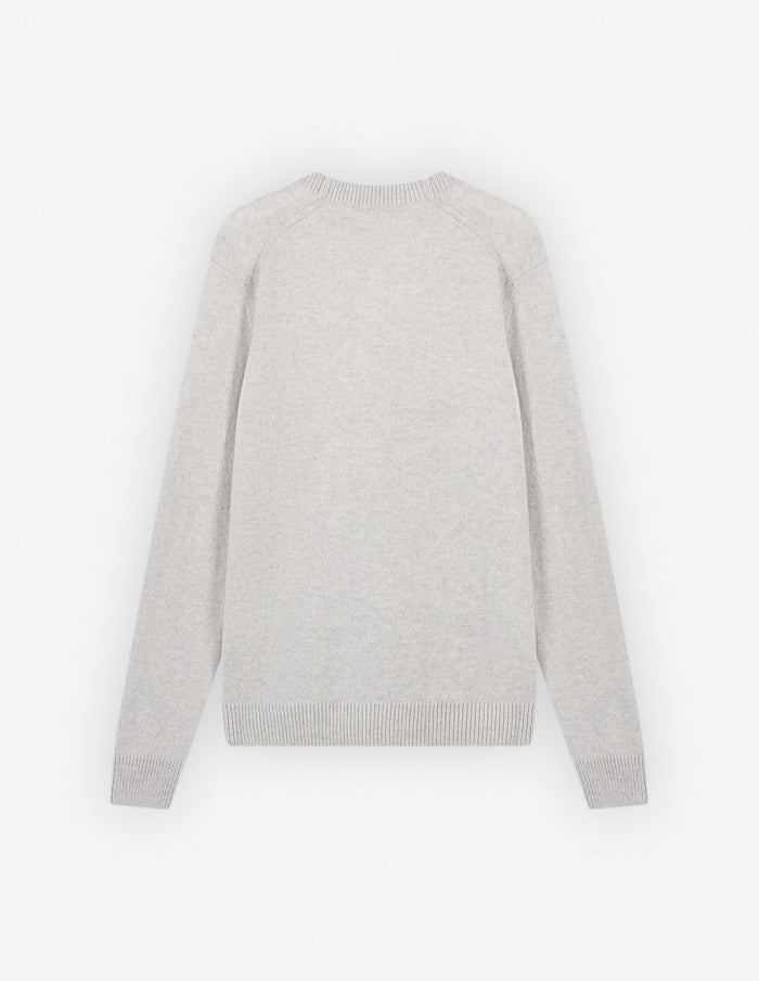 Baby Fox Patch Regular Cardigan Light Grey Melange