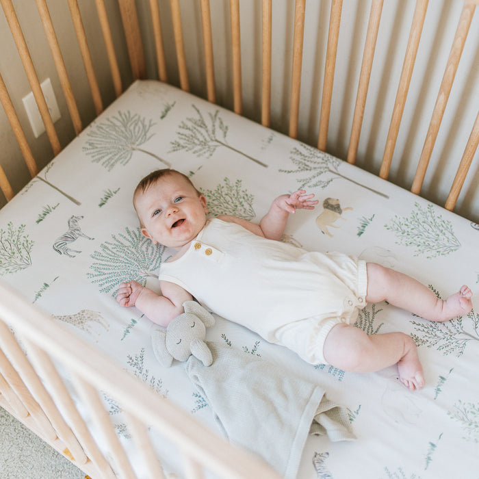 Bamboo Crib Sheet - Safari Wonders