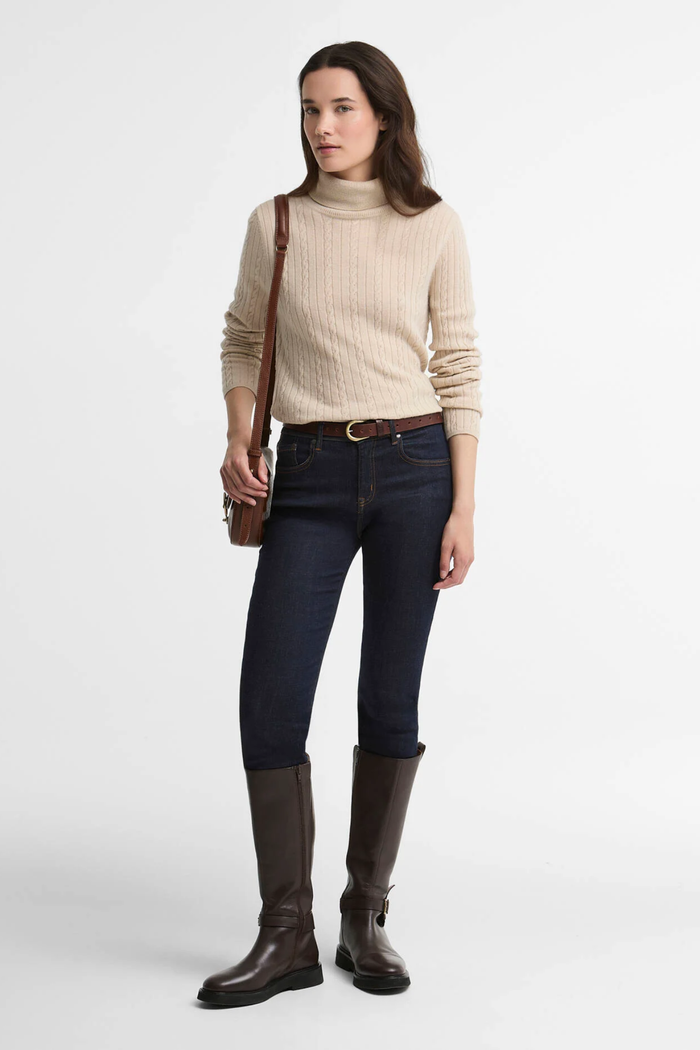 Barbour Georgette Knitted Jumper Birch LKN1800 on model Shop Barbour at Dotique