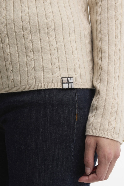 Barbour Georgette Knitted Jumper Birch LKN1800 knit detail Shop Barbour at Dotique