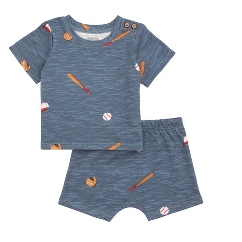 Baseball Baby Short Set