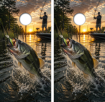Bass Fishing Cornhole Design