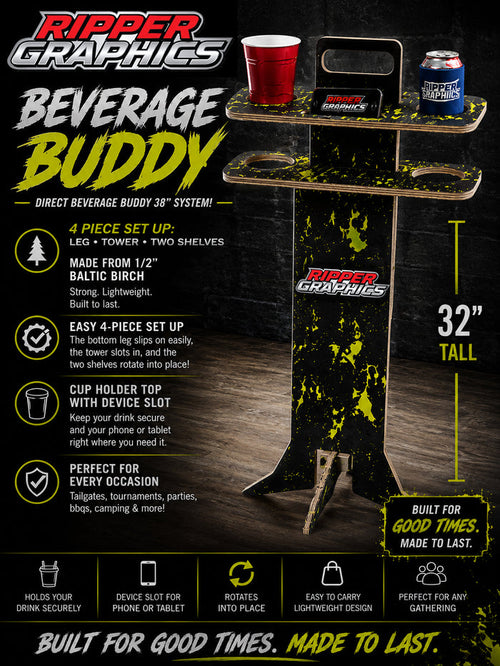 Beverage Buddy 1/2" Baltic Birch UV Direct Printed Double Sided