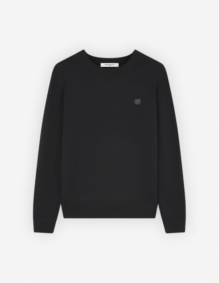Bold Fox Head Patch Regular Jumper Black