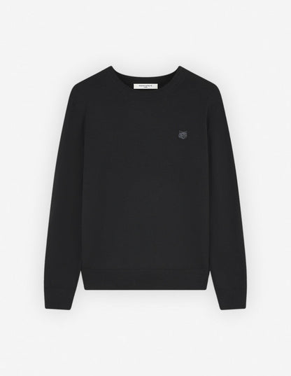 Bold Fox Head Patch Regular Jumper Black