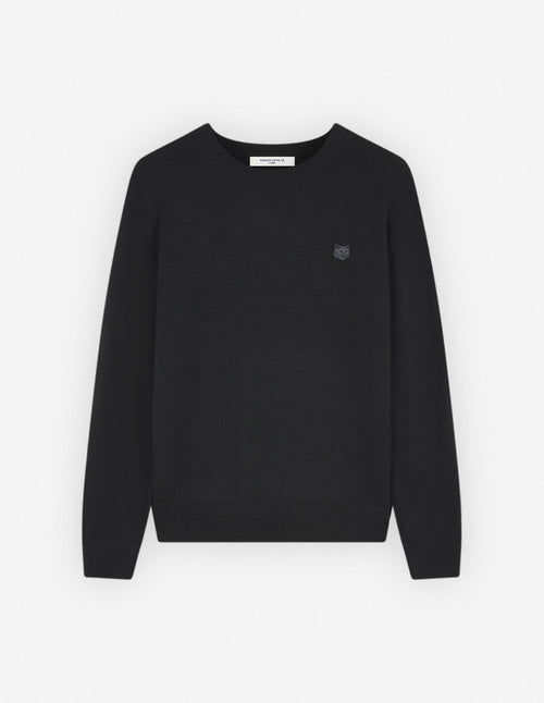 Bold Fox Head Patch Regular Jumper Black