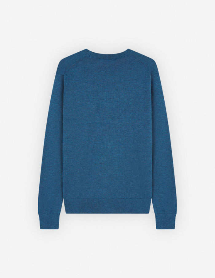 Bold Fox Head Patch Regular Jumper Sapphire
