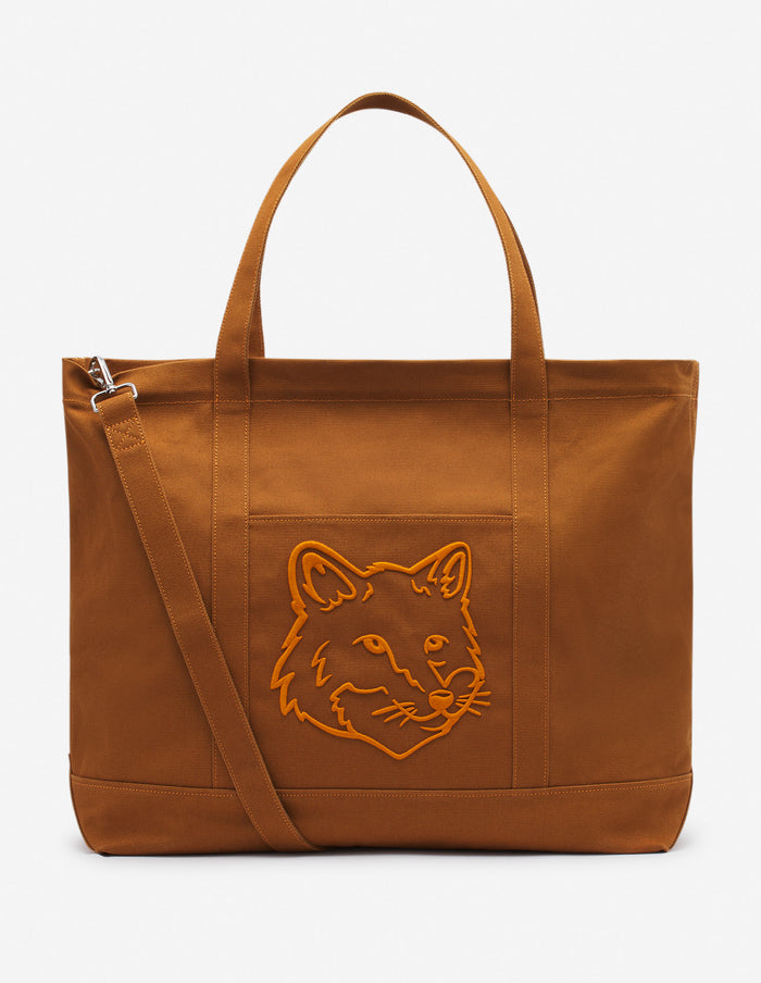 Bold Fox Head Xl Tote Bag Golden Brown