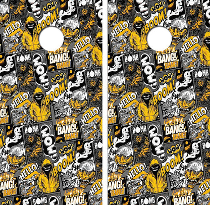 Boom Bang Wow Cornhole Design