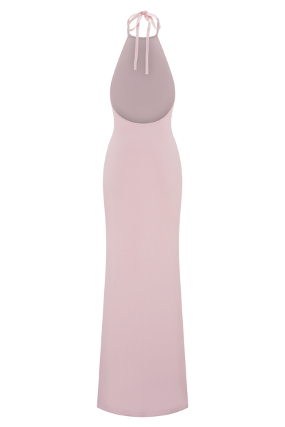 Brock Knit Halter Maxi Dress - Baby Pink