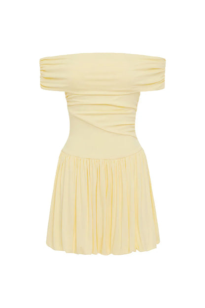 MANALLA MINI DRESS - LEMON
