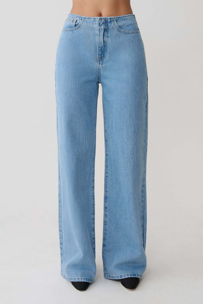 Caitlin Mid Rise Denim Jeans - Classic Blue