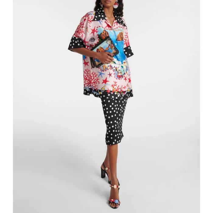"Capri Kiera" Embellished Block Heel Sandals Inspired By Dolce & Gabbana