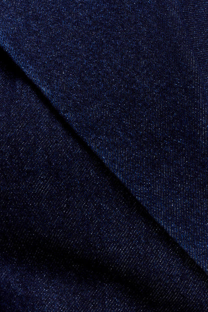 Charley Structured Tie Denim Top - Indigo Blue