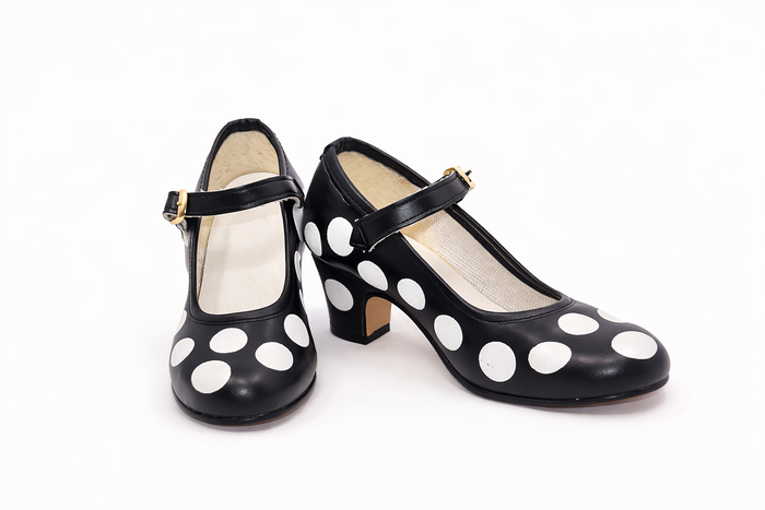 Chaussures de danse - Pois noir
