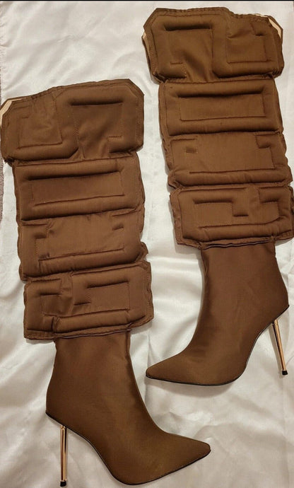 Clearance -"Establish" Initial Knee Length High Heel Boots