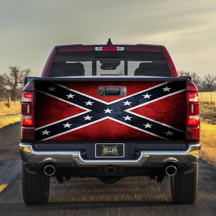 Confederate Flag Tailgate Wrap Vinyl Graphic Decal Sticker