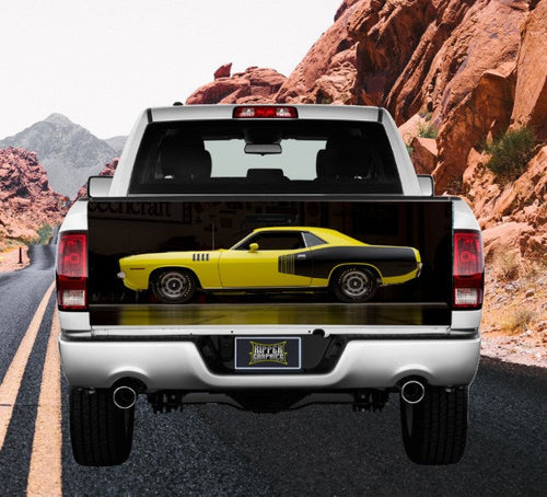 Copy of 1970 Hemi Cuda Tailgate Wrap Vinyl Graphic Decal Sticker