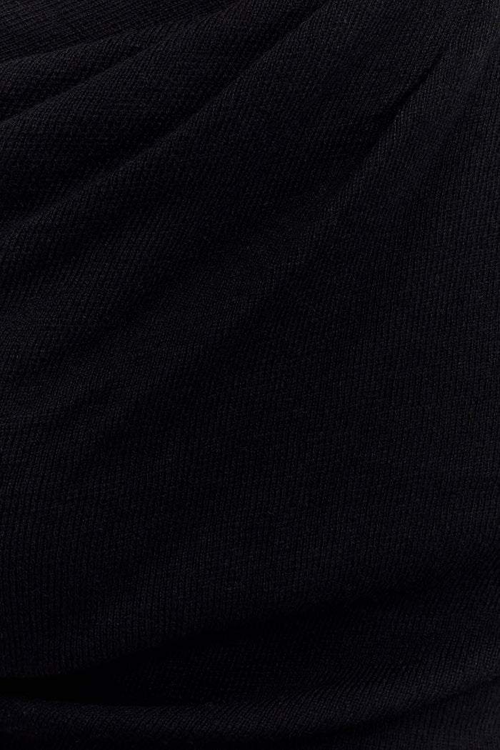 Culver Draped Twist Knit Top - Black