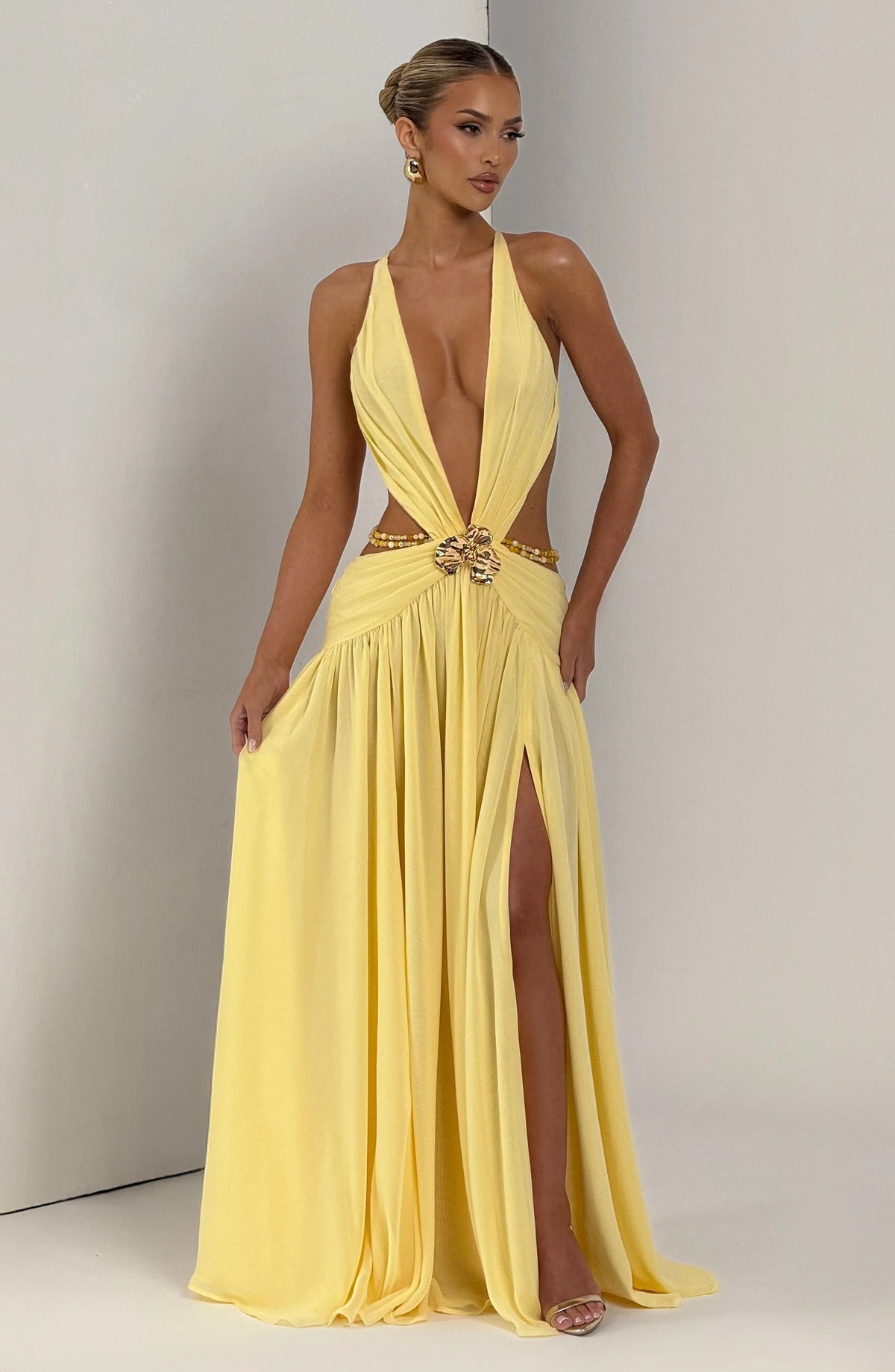 Indianna Maxi Dress - Lemon