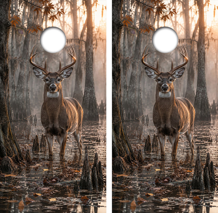 Deer Buck Hunting Cornhole Design