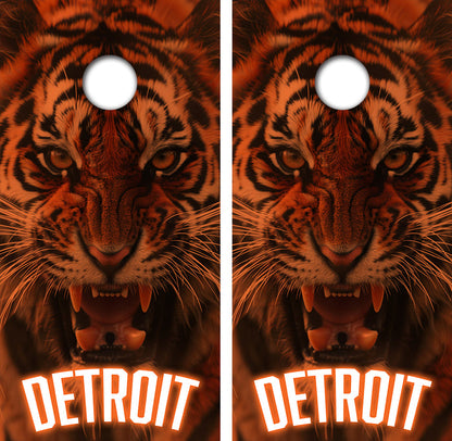 Detroit Tigers Cornhole Design