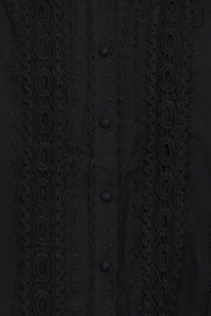 Catania Lace Inset Top - Black