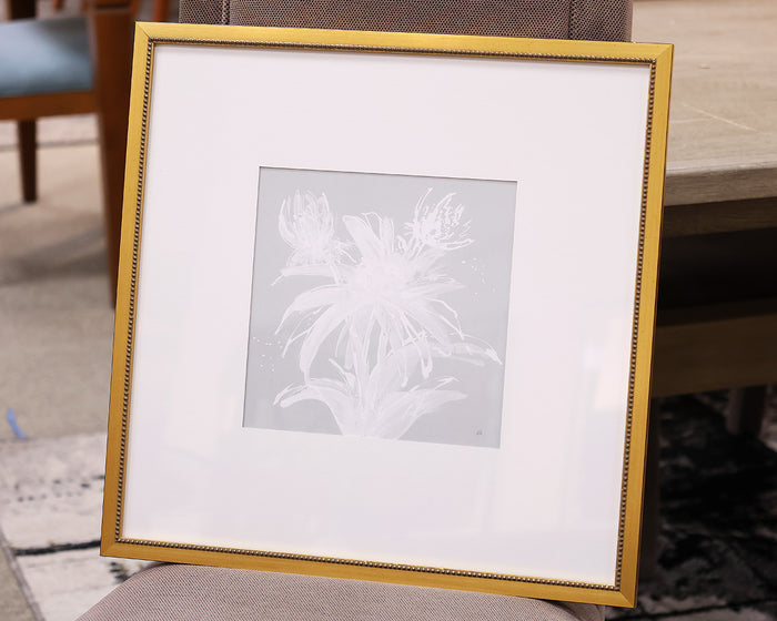 "Echinacea III" Matted Print in Antique Gold Frame