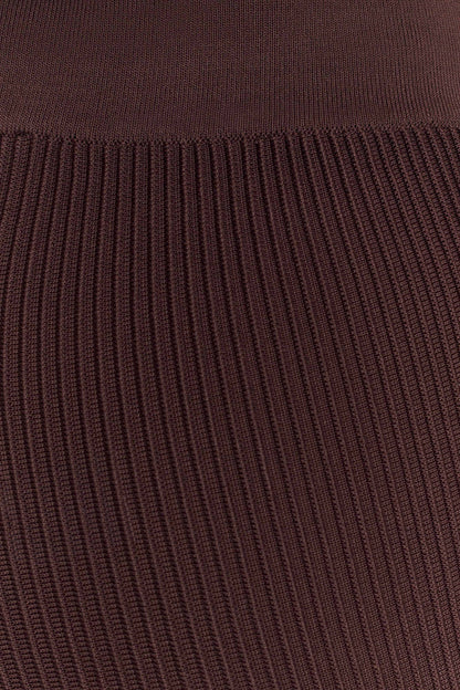 Elodie Ribbed Knit Pants - Chocolate