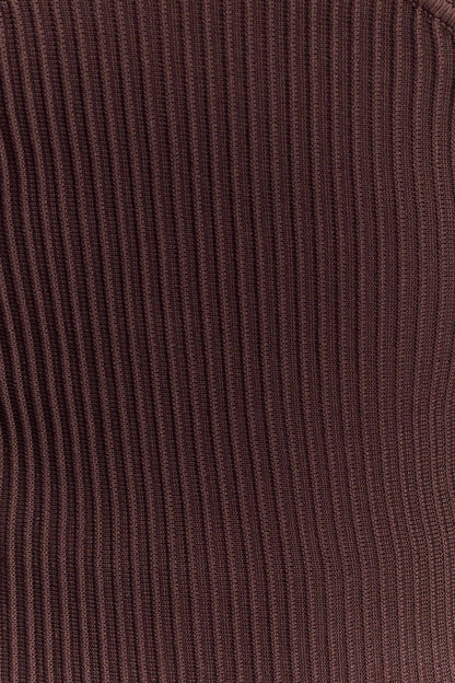 Elodie Strapless Cupped Knit Top - Chocolate