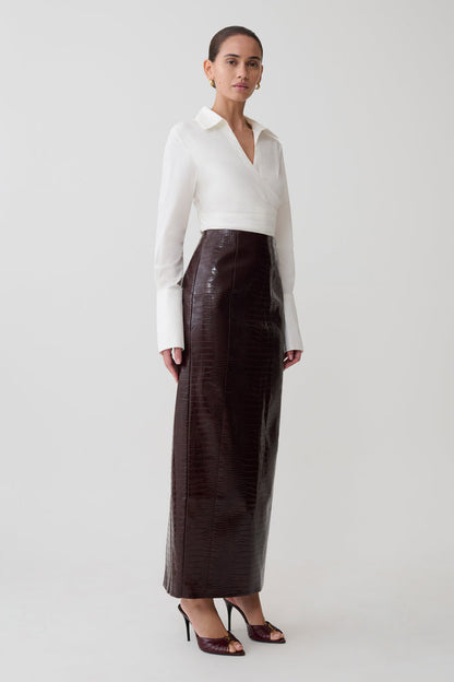 Eugenia Wrap Cotton Shirt - White
