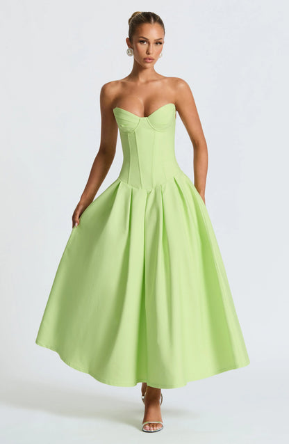 Salma Midi Dress - Lime