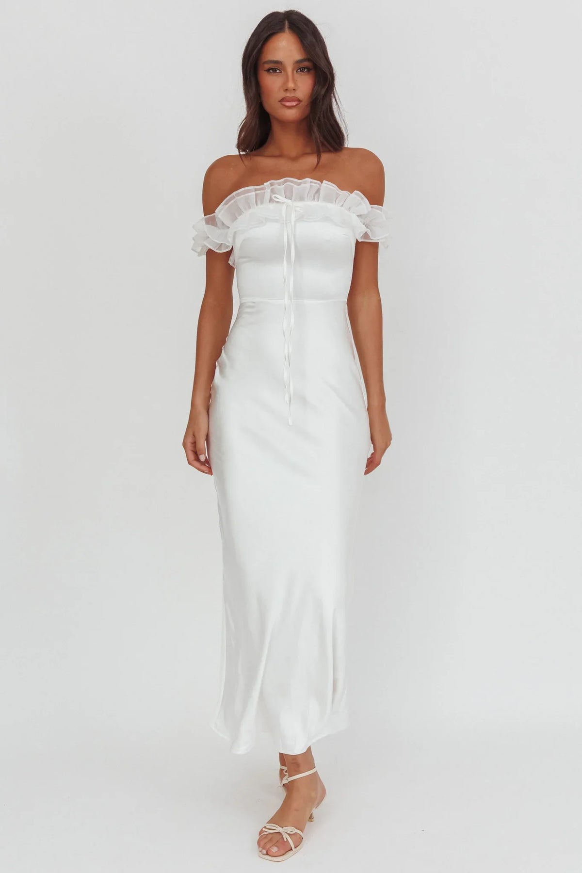 Summerfield Off-Shoulder Maxi Dress White