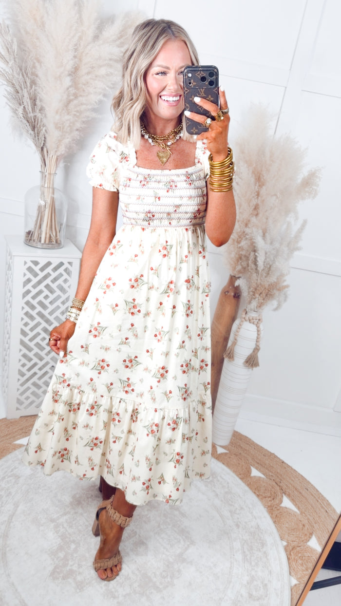 -FINAL SALE- The Fleur Meadow Midi Dress