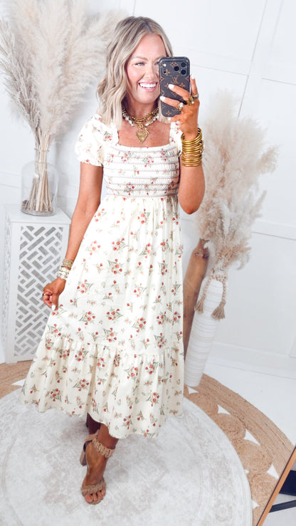-FINAL SALE- The Fleur Meadow Midi Dress