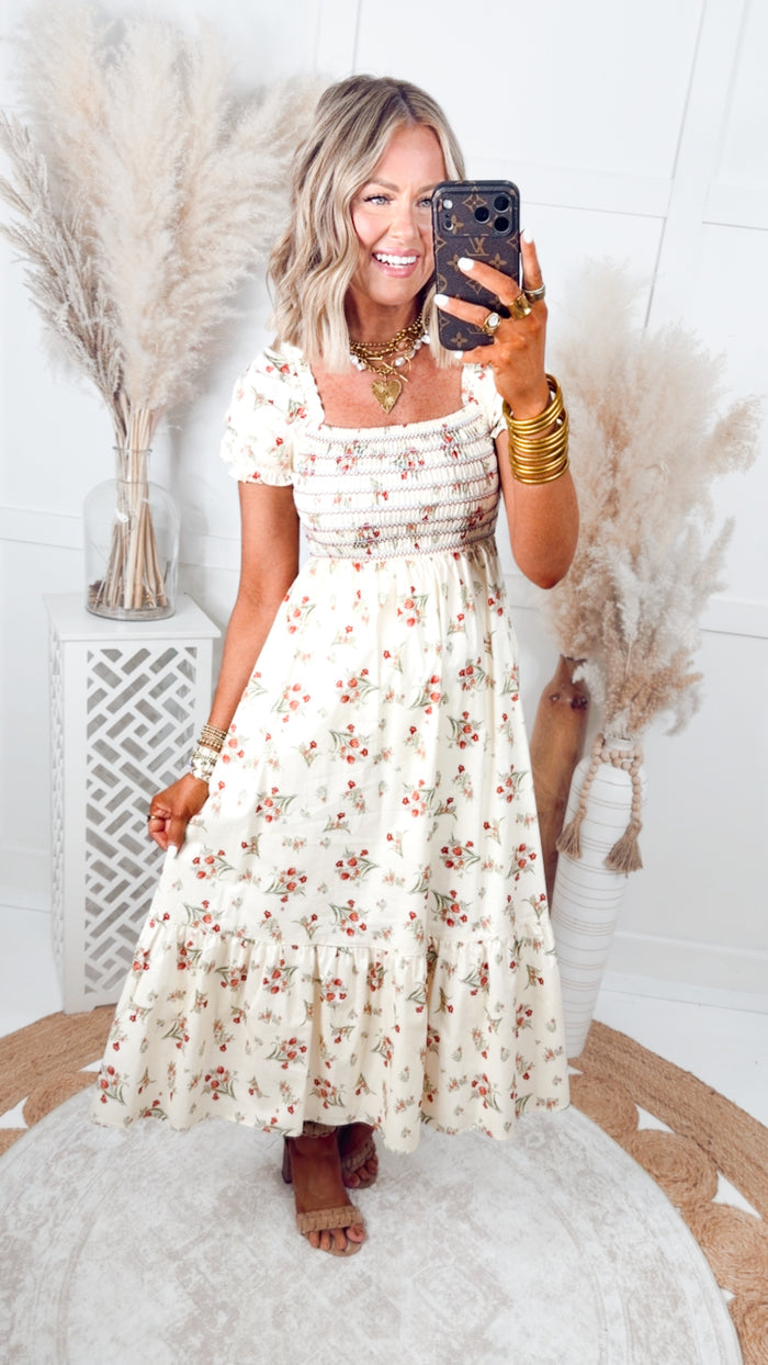 -FINAL SALE- The Fleur Meadow Midi Dress