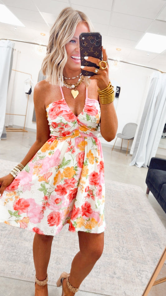 -FINAL SALE- The Floral Whimsy Mini Dress