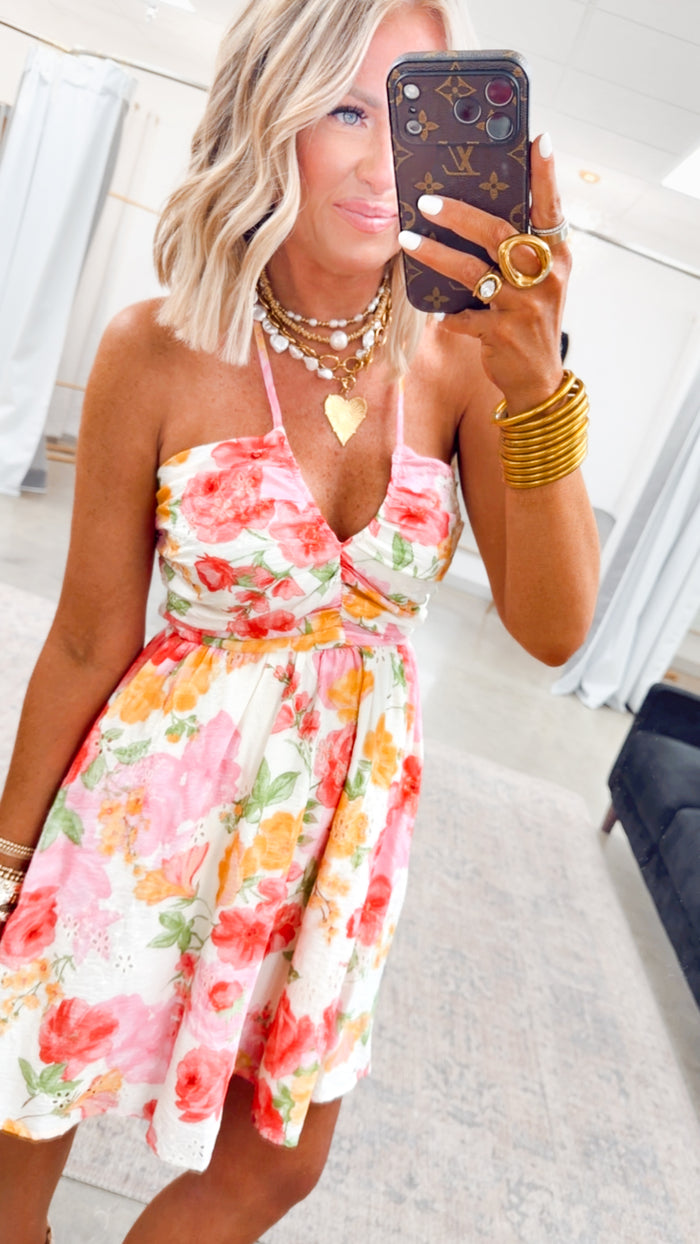 -FINAL SALE- The Floral Whimsy Mini Dress