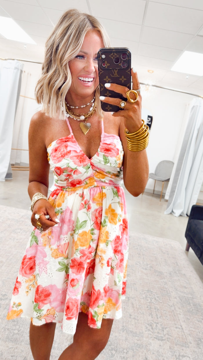 -FINAL SALE- The Floral Whimsy Mini Dress