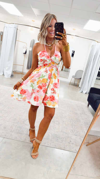 -FINAL SALE- The Floral Whimsy Mini Dress