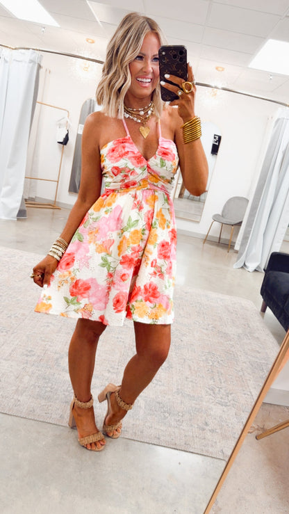 -FINAL SALE- The Floral Whimsy Mini Dress